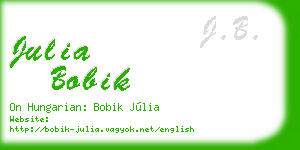 julia bobik business card
